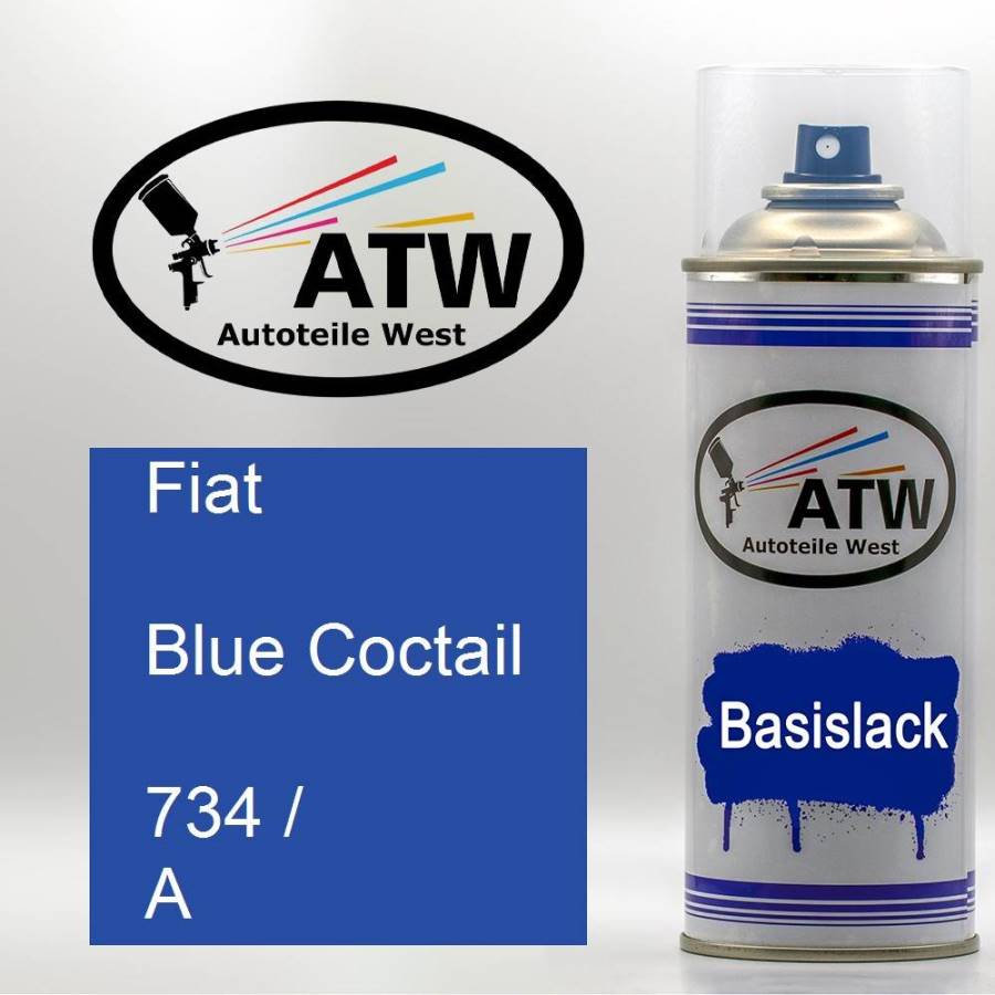 Fiat, Blue Coctail, 734 / A: 400ml Sprühdose, von ATW Autoteile West.
